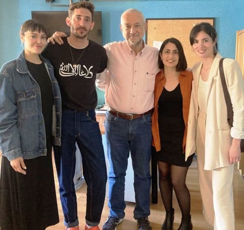 El equipo de “La buena letra” con Celia Rico, Loreto Mauleon, Ana Rujas y Enric Auquer en La Claqueta