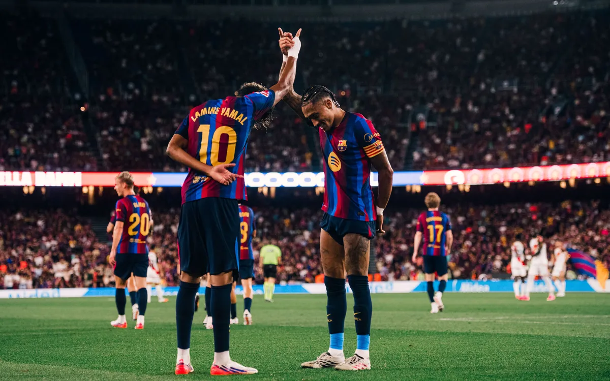 El Barça sumó ante el Rayo su victoria número 21 de forma seguida en el Camp Nou fcbarcelona