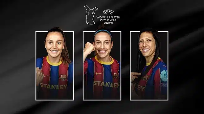 Tres jugadoras del Barcelona optan al Premio a la Mejor Jugadora de la UEFA