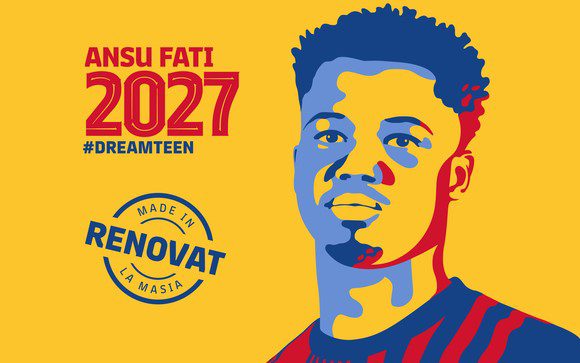 Ya es oficial. El Barça renueva a Ansu Fati hasta 2027